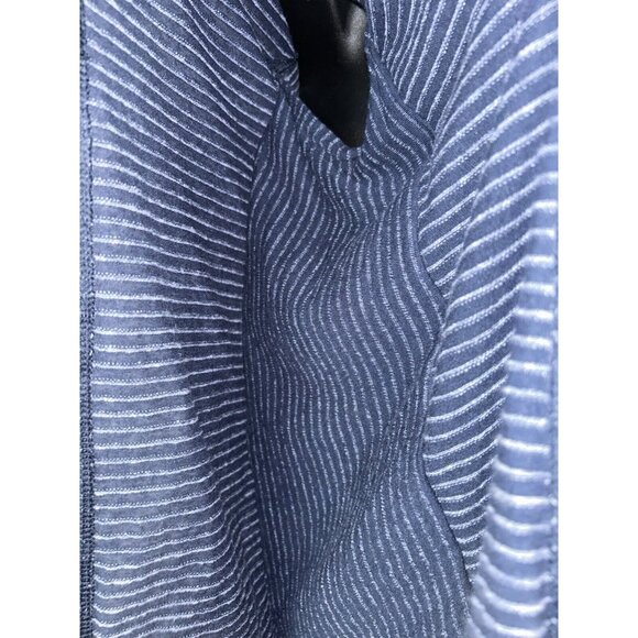 J. JILL Sz PLUS 2X Navy Blue White Stripe Caftan Linen Tee Tunic EUC - Picture 4 of 10